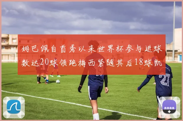 姆巴佩自首秀以来世界杯参与进球数达20球领跑梅西紧随其后18球凯恩则有13球